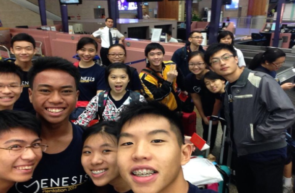 Picture: Harold taking a selfie with the class before leaving for Jogjakarta, Indonesia for the class’ WOW trip.
